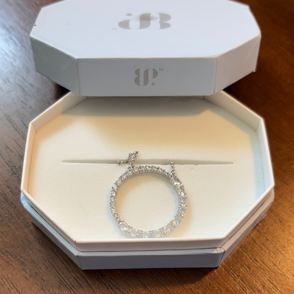 Circle of Life Halo Pendant Necklace Sparkly Clear Stones